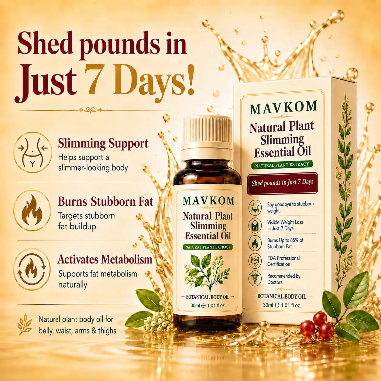 MAVKOM™ Natural Plant Slimming Essential Oil